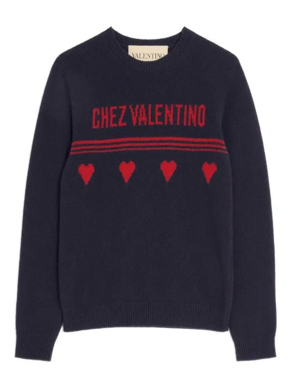 Valentino Garavani heart motif sweater | Browns Knitted Sweaters