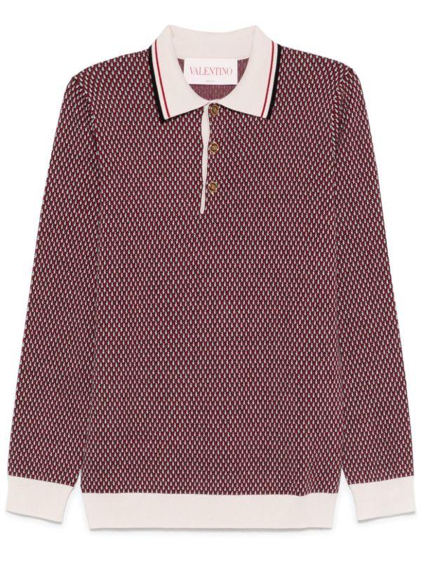 Valentino Garavani Knitted Polo Shirt | Browns Polo Shirts