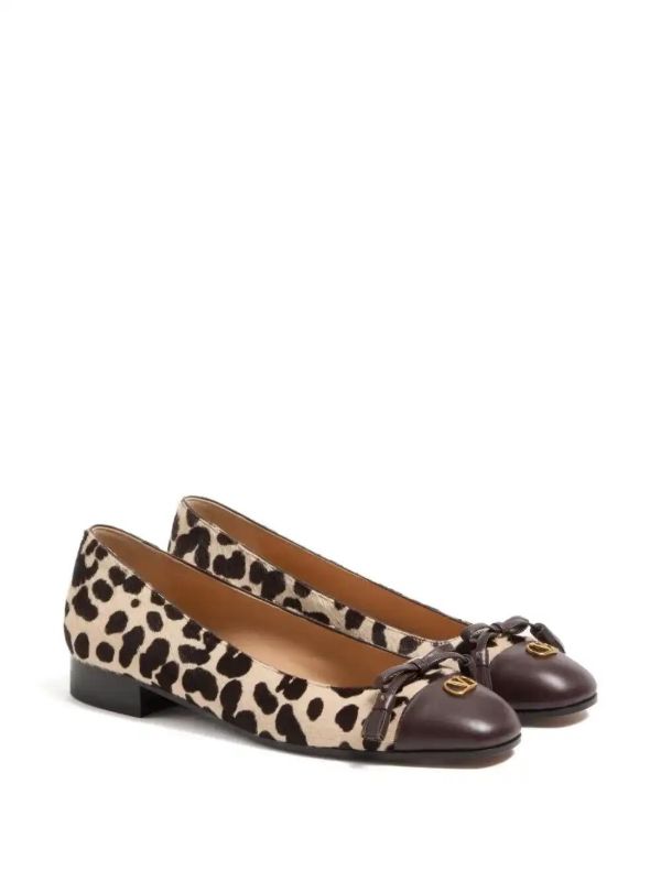 Valentino Garavani Leopard Print Ballet Flats | Browns Ballerina Shoes