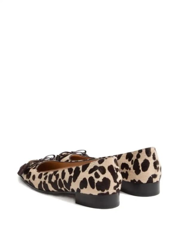 Valentino Garavani Leopard Print Ballet Flats | Browns Ballerina Shoes