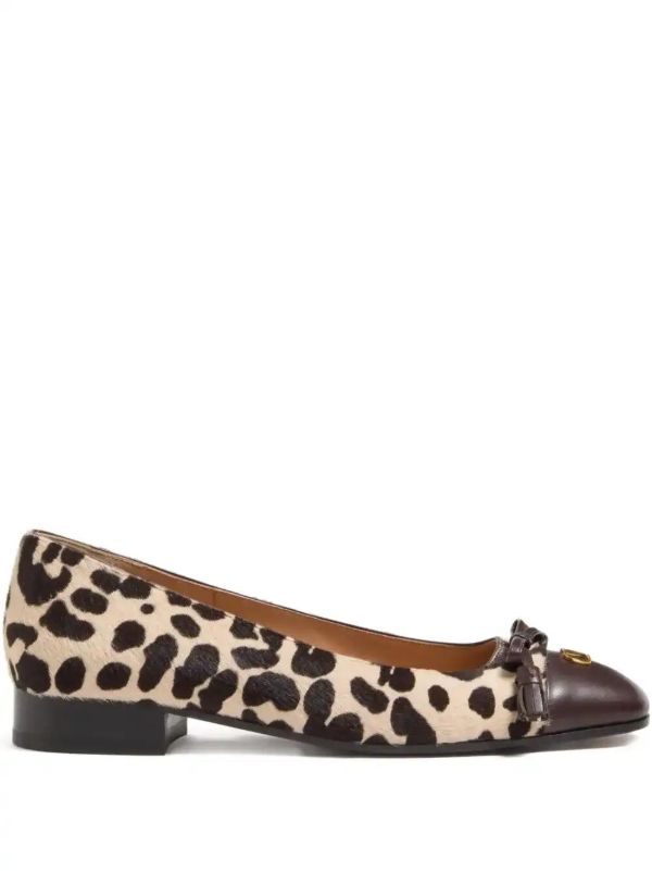 Valentino Garavani leopard print ballet flats | Browns Ballerina Shoes