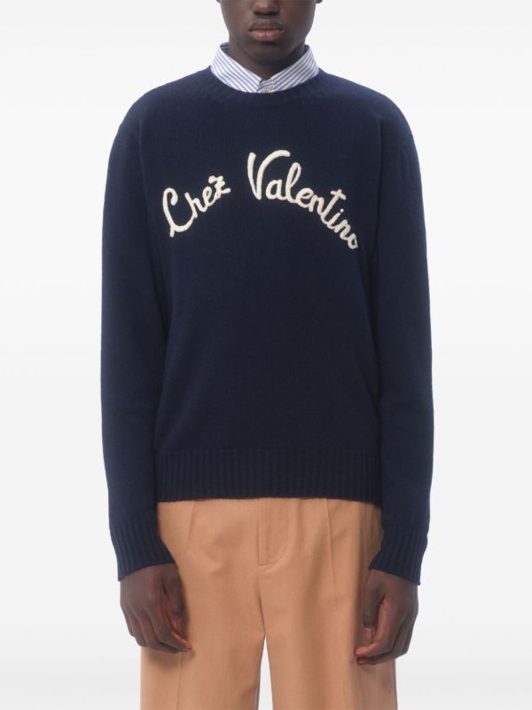 Valentino Garavani Logo-embroidery Jumper | Browns Knitted Sweaters