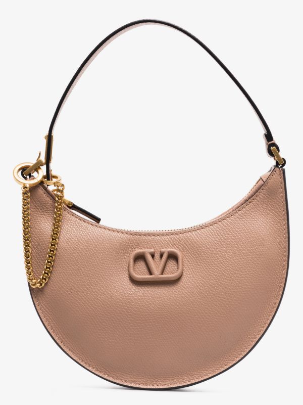 Valentino Garavani Neutral VLogo Signature Mini Leather Shoulder Bag | Browns Shoulder Bags