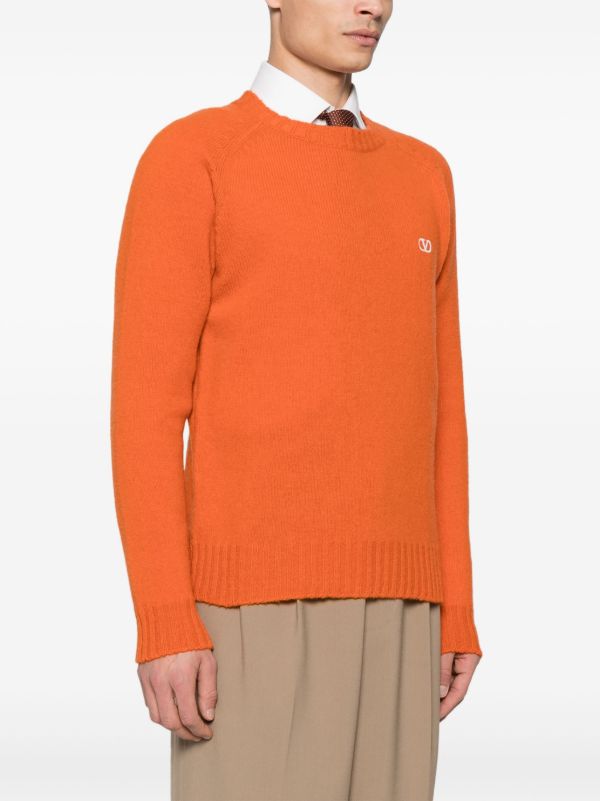 Valentino Garavani Orange VLogo Signature Sweater | Browns Knitted Sweaters