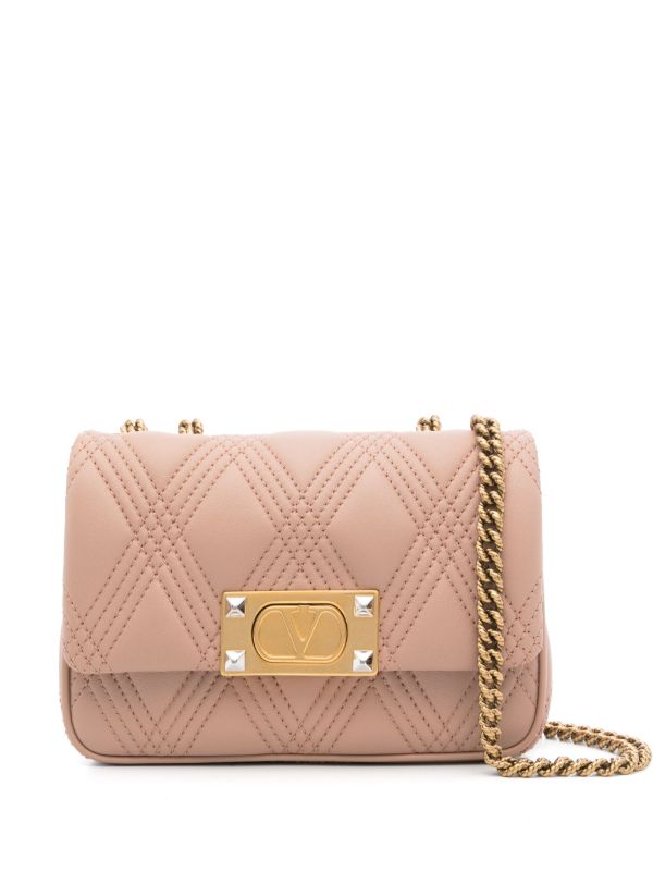 Valentino Garavani Pink Quiltie 67 Shoulder Bag | Browns Shoulder Bags