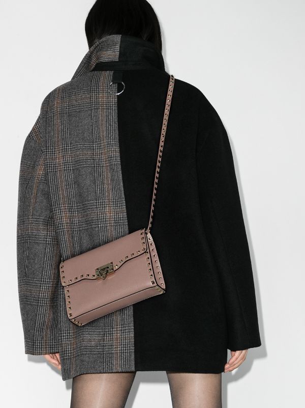 Valentino Garavani Pink Rockstud Leather Cross Body Bag | Browns Messenger & Crossbody Bags