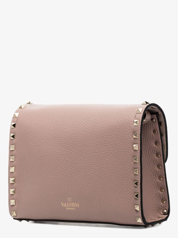 Valentino Garavani Pink Rockstud Leather Cross Body Bag | Browns Messenger & Crossbody Bags