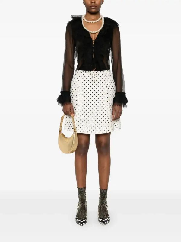 Valentino Garavani Polka Dot-print Mini Skirt | Browns Pleated Skirts