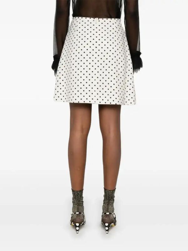 Valentino Garavani Polka Dot-print Mini Skirt | Browns Pleated Skirts