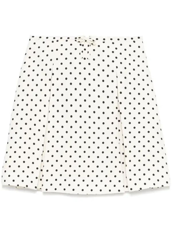 Valentino Garavani polka dot-print mini skirt | Browns Pleated Skirts