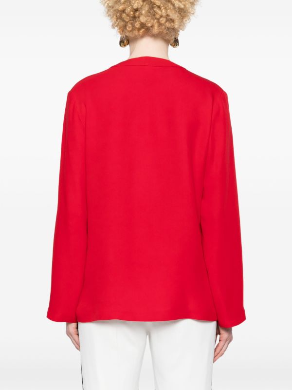 Valentino Garavani Red V Gold Silk Shirt | Browns Shirts