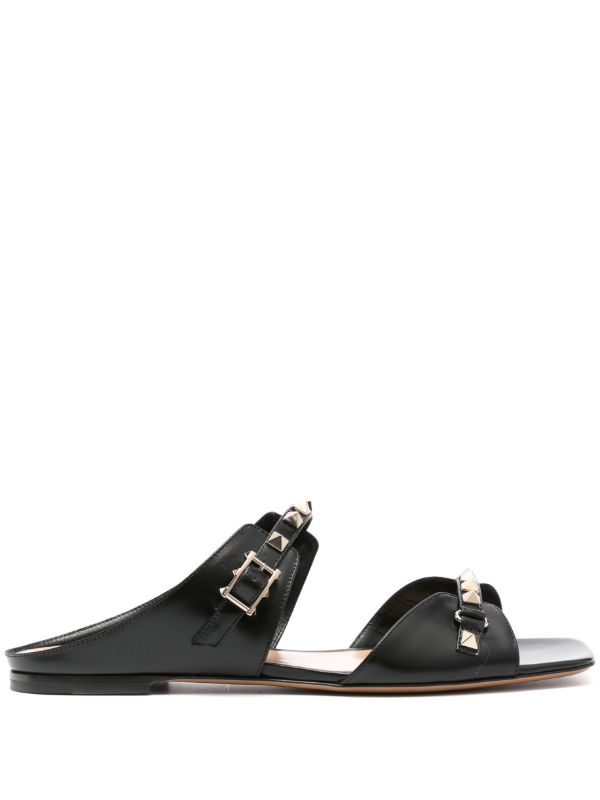 Valentino Garavani Rockstud Leather Sandals | Browns Sandals