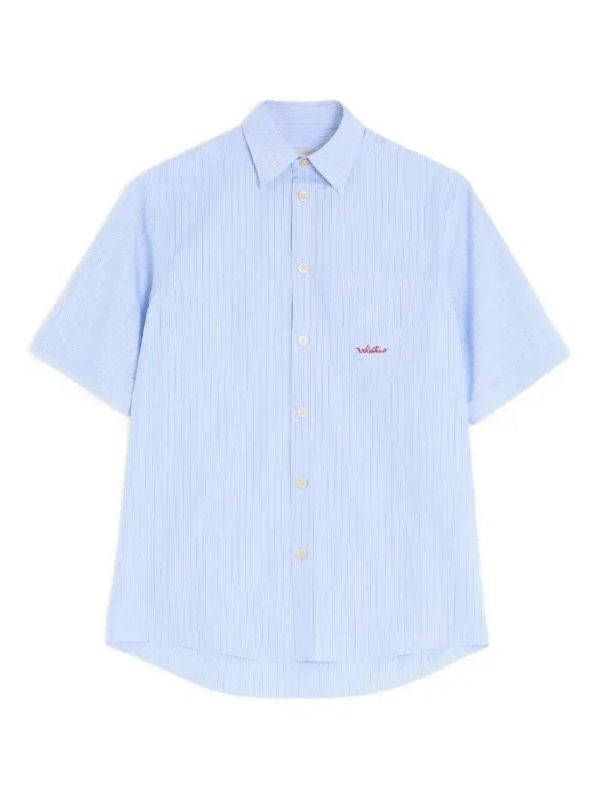 Valentino Garavani striped-pattern embroidered-logo shirt | Browns Shirts