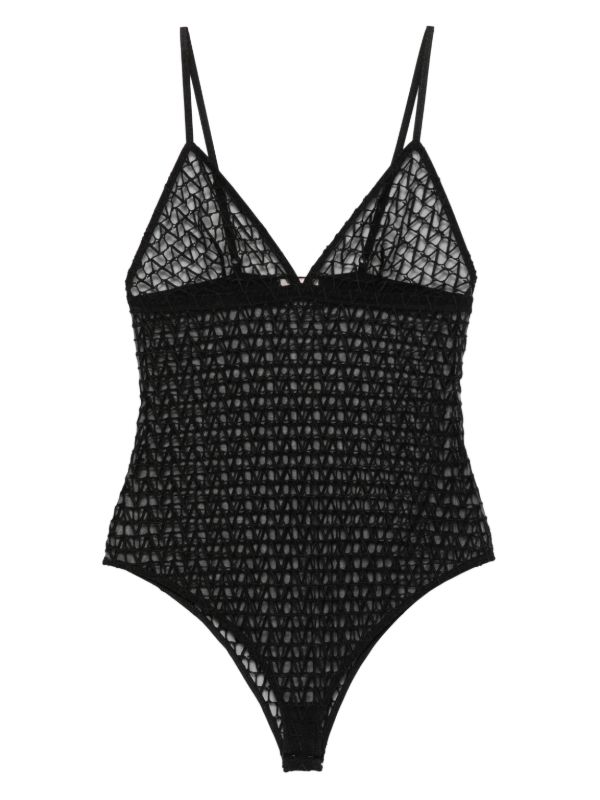 Valentino Garavani Toile Iconographe Bodysuit | Browns Vests & Tank Tops