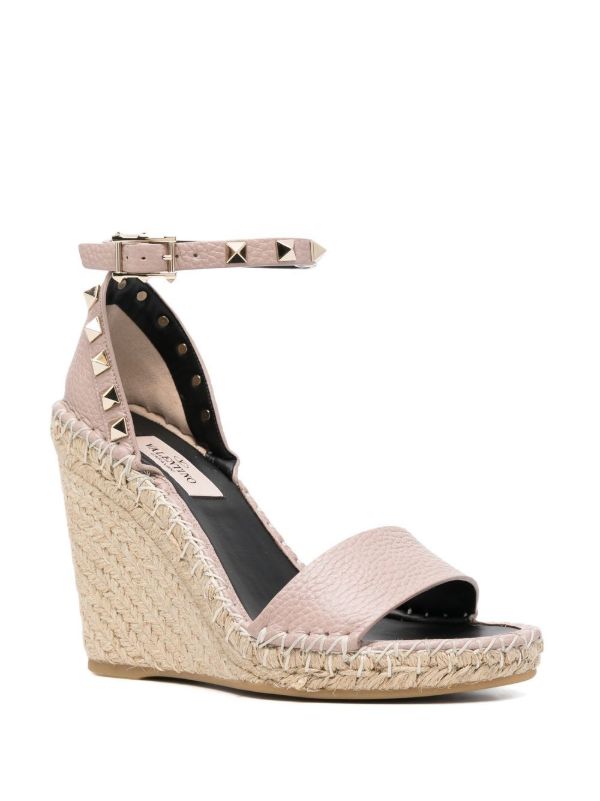 Valentino Garavani VAL ROCKSTUD 105 WEDGE ESPADRILLE SANDAL | Browns Espadrilles