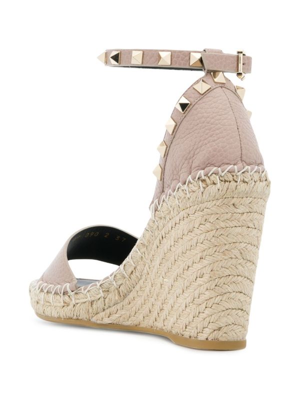 Valentino Garavani VAL ROCKSTUD 105 WEDGE ESPADRILLE SANDAL | Browns Espadrilles