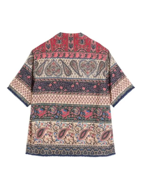 Valentino Garavani Voyage Imaginaire-print Bowling Shirt | Browns Shirts