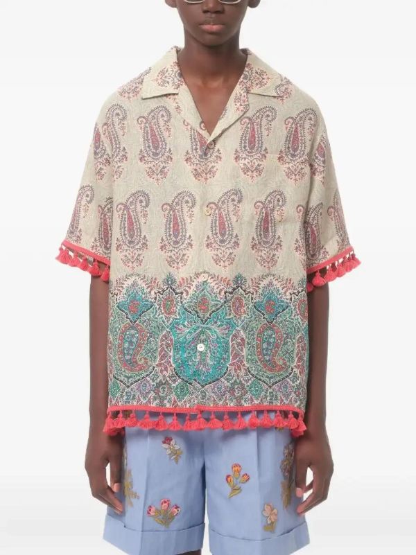 Valentino Garavani Voyage Imaginaire-print Linen Shirt | Browns Shirts