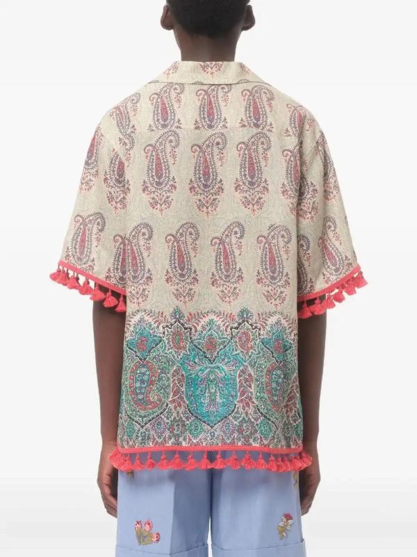 Valentino Garavani Voyage Imaginaire-print Linen Shirt | Browns Shirts