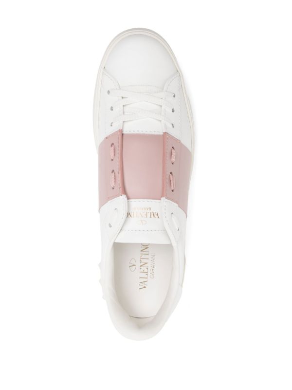 Valentino Garavani White Open VLTN Low-Top Leather Sneakers | Browns Sneakers