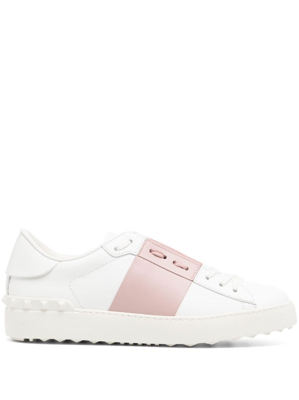 Valentino Garavani White Open VLTN Low-Top Leather Sneakers | Browns Sneakers