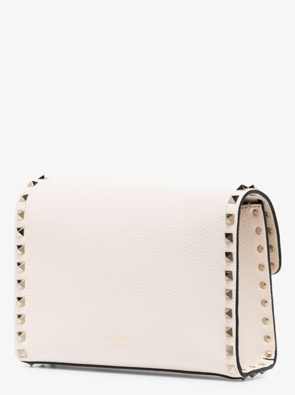 Valentino Garavani White Rockstud Small Leather Cross Body Bag | Browns Messenger & Crossbody Bags