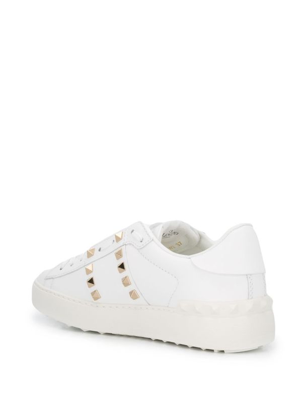 Valentino Garavani White Rockstud Untitled 11 Leather Sneakers | Browns Sneakers