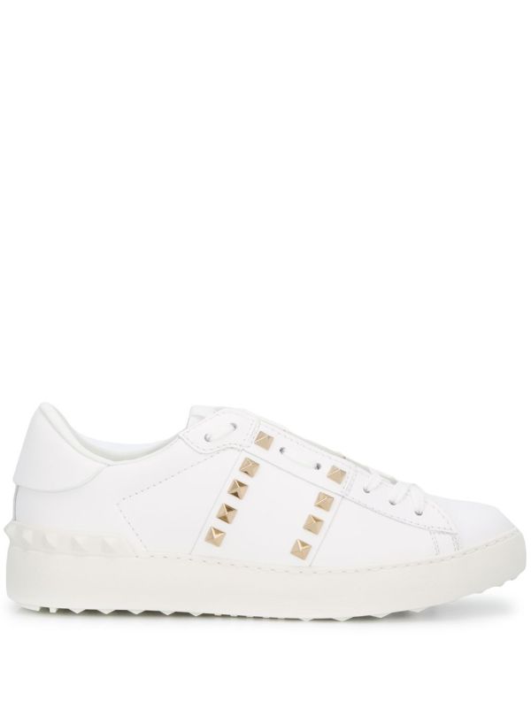 Valentino Garavani White Rockstud Untitled 11 leather sneakers | Browns Sneakers