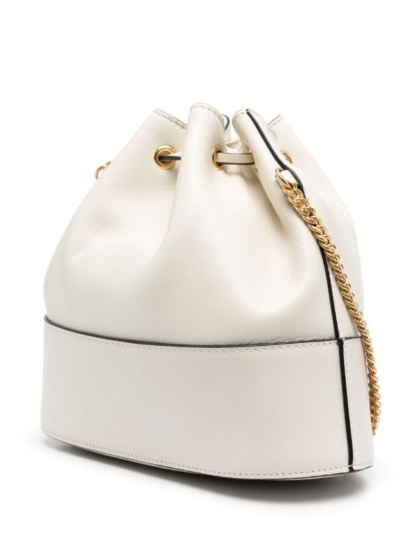 Valentino Garavani White VLogo Signature Mini Bucket Bag | Browns Bucket Bags