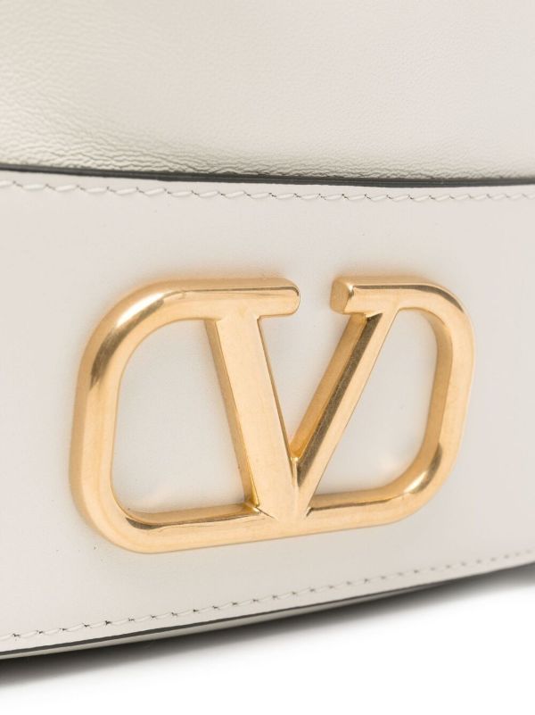 Valentino Garavani White VLogo Signature Mini Bucket Bag | Browns Bucket Bags