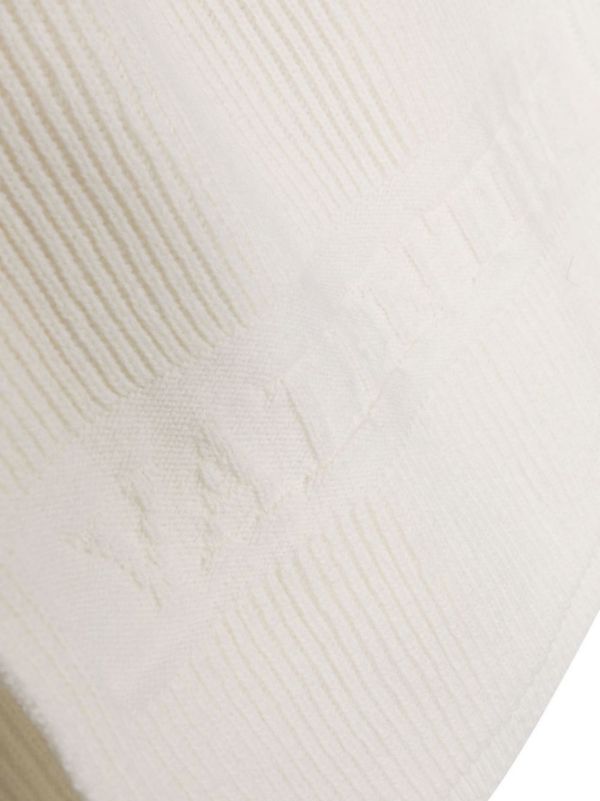 Valentino Garavani White VLogo Signature Ribbed Knit Scarf | Browns Scarves