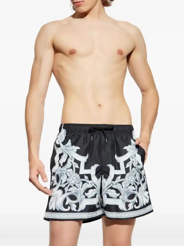 Versace Barocco-print Swim Shorts | Browns Swim & Board Shorts