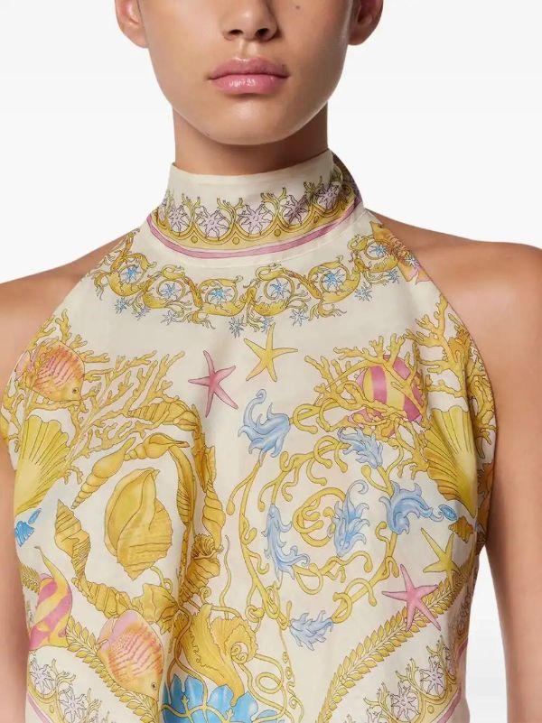 Versace Barocco-print Top | Browns Vests & Tank Tops