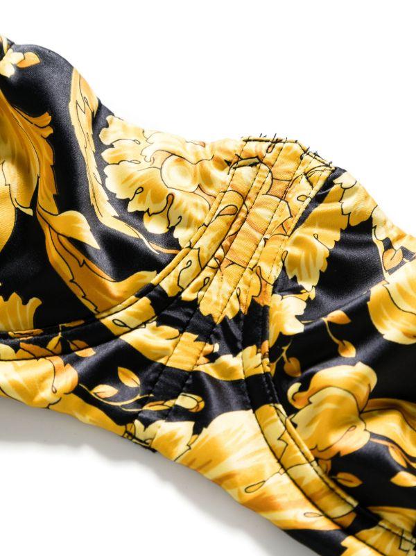 Versace Black Barocco Print Balconette Bra | Browns Bras