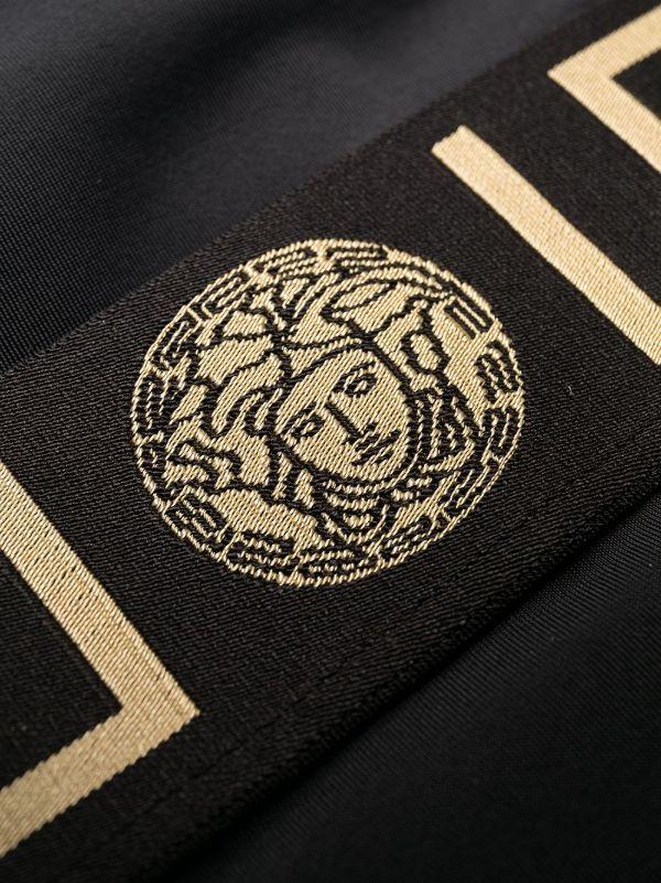 Versace Black Greca High Waist Bikini Bottoms | Browns Bikinis