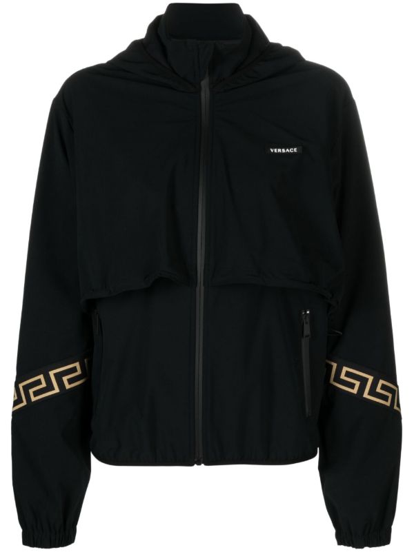 Versace Black Greca Print Track Jacket | Browns Performance Track Jackets