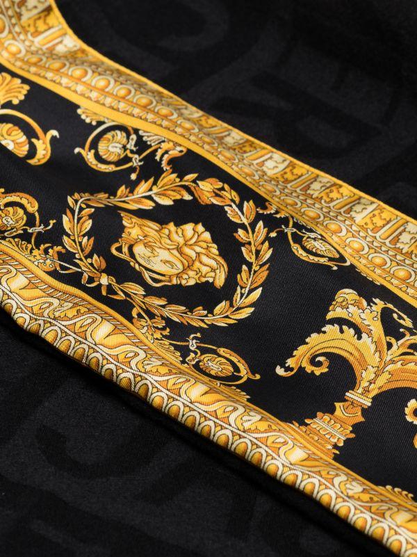 Versace Black I Love Baroque Blanket | Browns Blankets & Throws