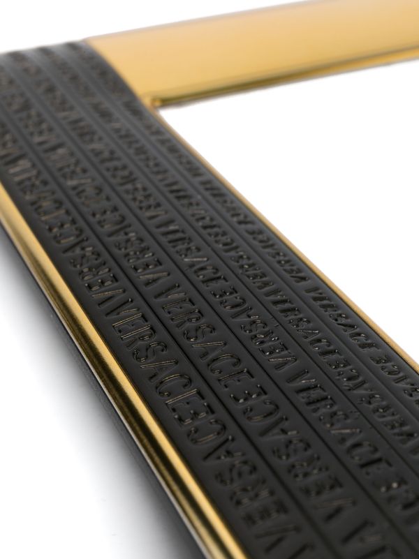 Versace Black Logo Debossed Photo Frame | Browns Picture & Photo Frames