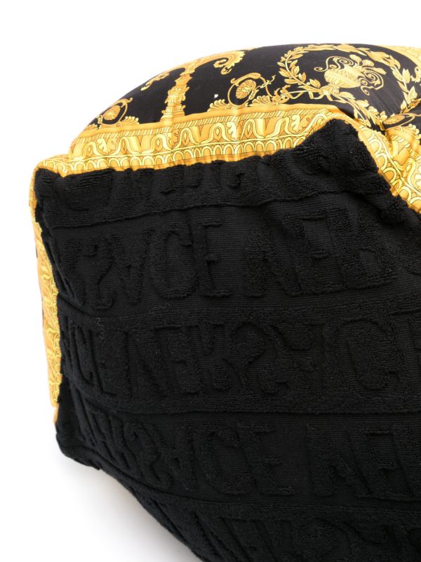 Versace Black Logo Print Cat Bed | Browns Pet Accessories