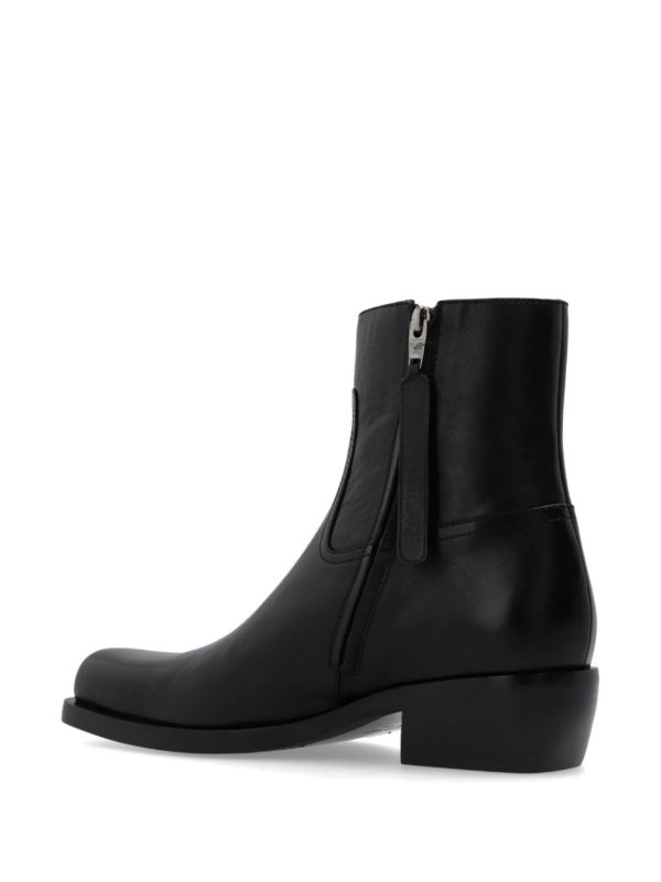 Versace Black Luciano 50 Leather Boots | Browns Boots