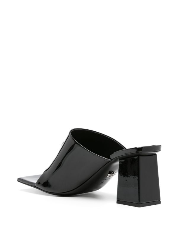 Versace Black Medusa 70 Leather Mules | Browns Mules