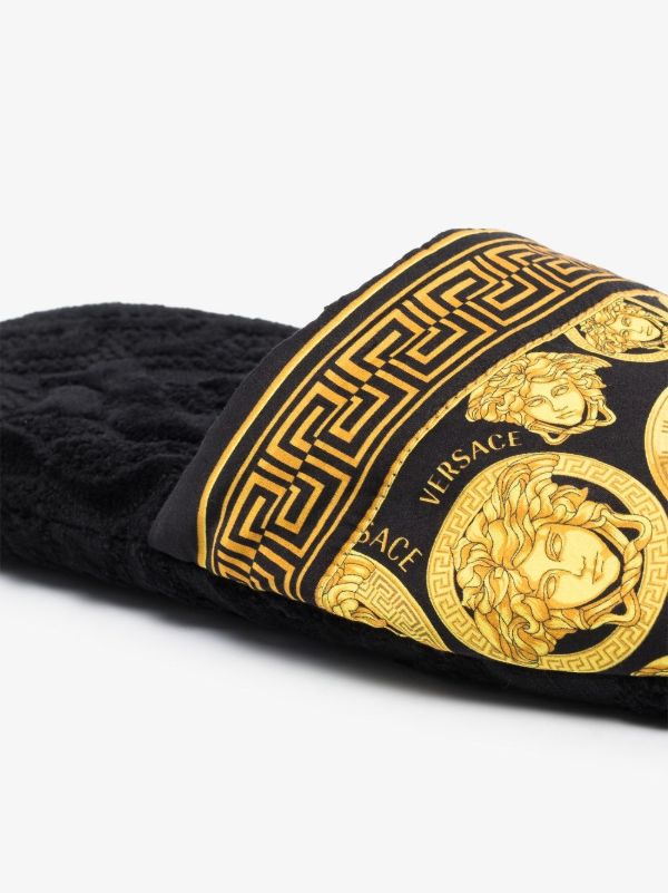 Versace Black Medusa Amplified Slippers | Browns Slippers