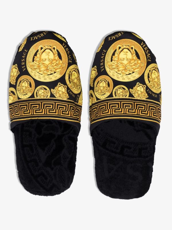 Versace Black Medusa Amplified Slippers | Browns Slippers