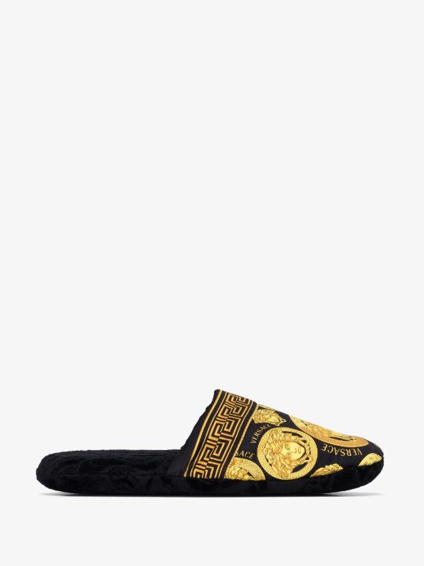 Versace black Medusa amplified slippers | Browns Slippers