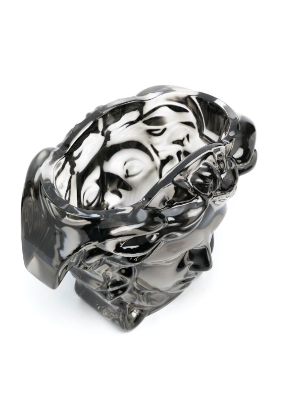 Versace Black Medusa Grande Glass Vase | Browns Vases