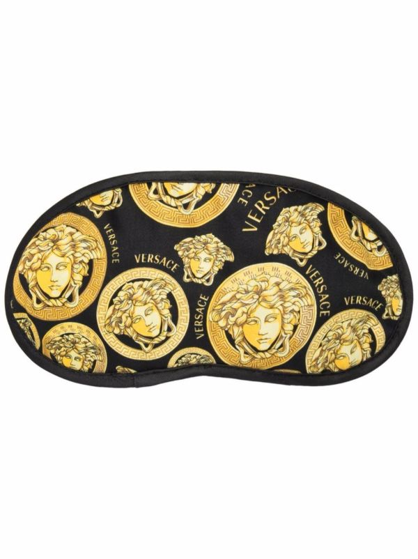 Versace Black Medusa Head Sleep Mask | Browns Travel Accessories