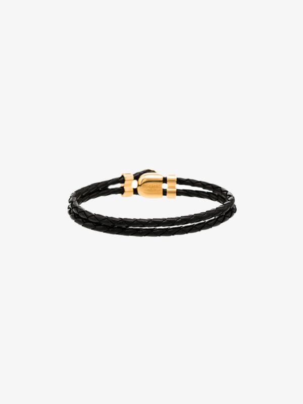 Versace Black Medusa Leather Bracelet | Browns Bracelets