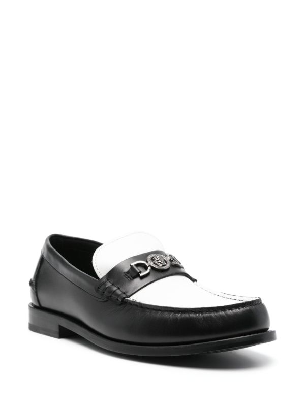 Versace Black Medusa Leather Loafers | Browns Loafers