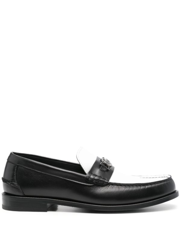 Versace Black Medusa Leather Loafers | Browns Loafers
