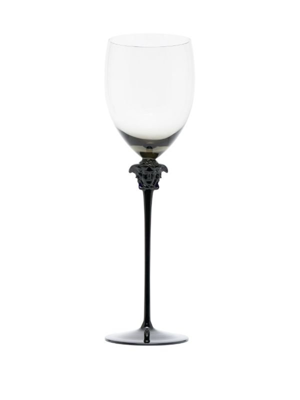 Versace Black Medusa Lumiere Haze Goblet | Browns Glassware